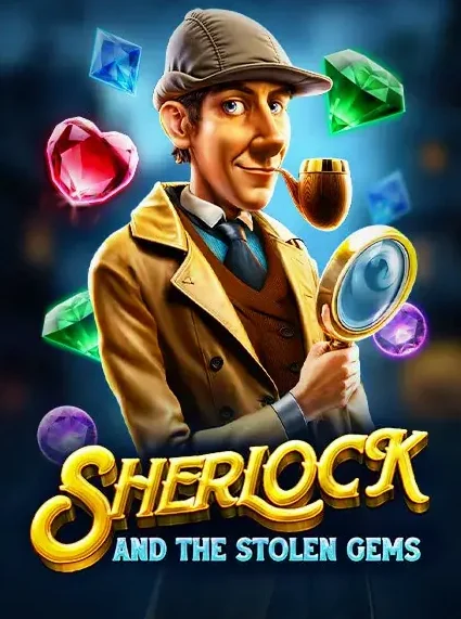 Decorative casino game artwork for Crownz: Sherlock And The Stolen Gems